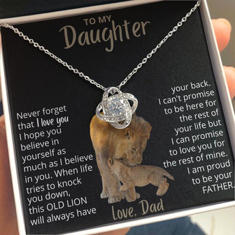 To My Daughter - This Old Lion - Love Knot Necklace - Thegiftio UK