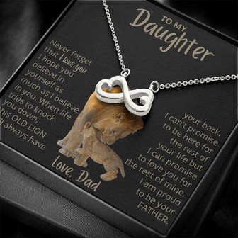 To My Daughter - This Old Lion - Love Knot Necklace - Thegiftio UK