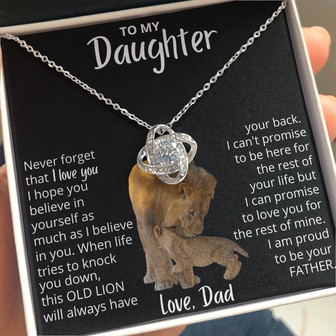 To My Daughter - This Old Lion - Love Knot Necklace - Thegiftio UK