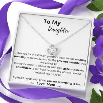 To My Daughter - "You Are Everything To Me" - Love Knot Necklace For Your Daughter - Thegiftio UK