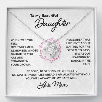To My Daughter - You Will Always Be My Baby Girl | Love Knot Necklace - Thegiftio UK