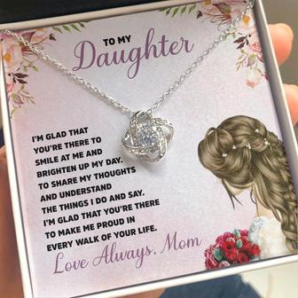 To My Daughter, Daughters Birthday Gift ,Love Knot Necklace For Daughter - Thegiftio UK