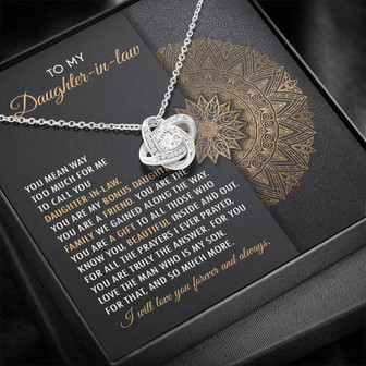 To My Daughter-In-Law - I Will Love You Forever And Always - Love Knot Necklace - Thegiftio UK
