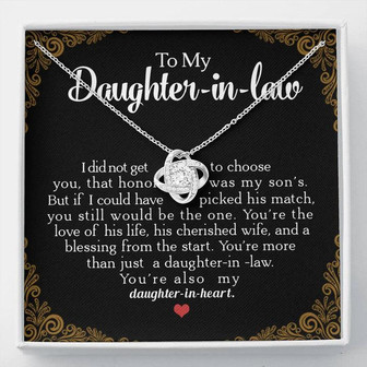 To My Daughter-In-Law You're Also My Daughter In Heart Love Knot Necklace - Thegiftio UK
