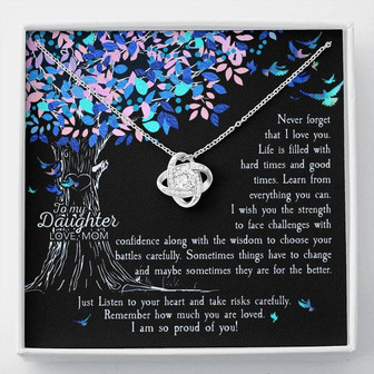 To My Daughter Love Knot Necklace - "Never Forget That I Love You. - Thegiftio UK