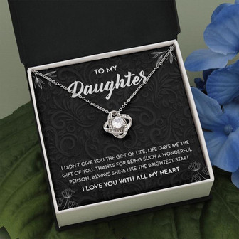 To My Daughter Love Knot Necklace - Thegiftio UK