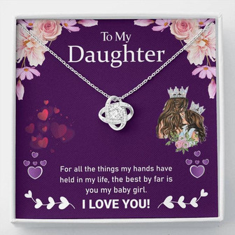 To My Daughter Love Knot Necklace - Thegiftio UK