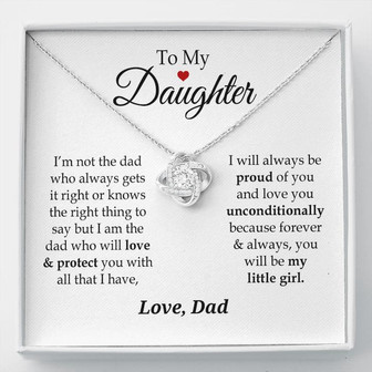 To My Daughter | Love Knot Necklace - Thegiftio UK