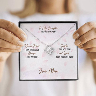 To My Daughter Love Knot Necklace - Thegiftio UK