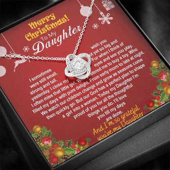 To My Daughter Love Knot Necklace - Thegiftio UK