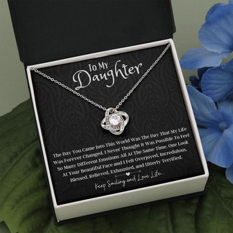 To My Daughter Love Knot Necklace - Thegiftio UK