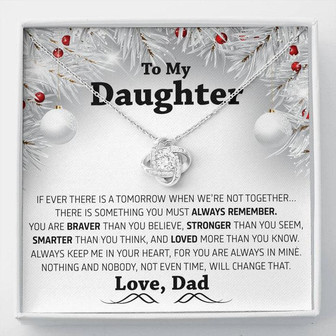 To My Daughter Love Knot Necklace - Thegiftio UK