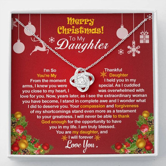 To My Daughter Love Knot Necklace - Thegiftio UK