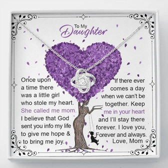 To My Daughter Love Knot Necklace - Thegiftio UK