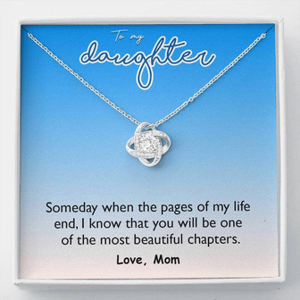 To My Daughter, Love Mom - Love Knot Necklace - Thegiftio UK