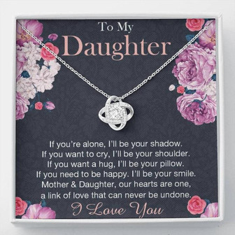 To My Daughter Necklace Gift From Mom, Daughter Love Knot Necklace, Gifts To Daughter, Daughter Necklace, Daughter Birthday Jewelry - Thegiftio UK