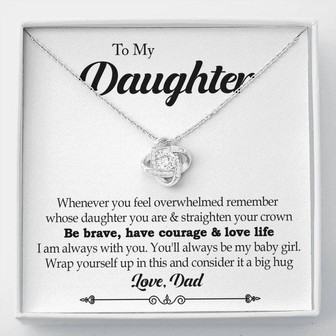 To My Daughter The Love Knot Necklace - Thegiftio UK