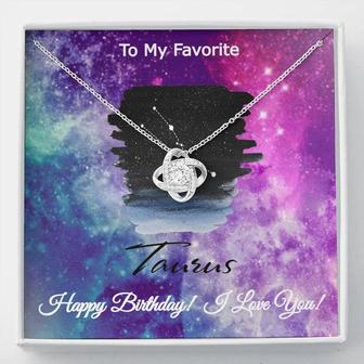 To My Favorite Taurus Birthday Zodiac Horoscope Constellation Collection Love Knot Necklace For Her - Thegiftio UK