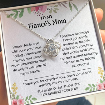 To My Fiancé's Mom | Love Knot Necklace - Thegiftio UK