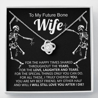 To My Future Bone Wife | Love Knot Necklace - Thegiftio UK