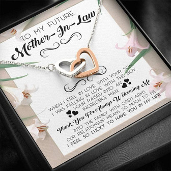 To My Future Mother In Law, Mother In Law Necklace, Mother In Law Wedding Gift, Mother In Law Wedding Card, Mother In Law Love Knot Necklace - Thegiftio UK