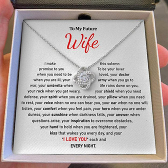 To My Future Wife - Heart Melt Message | Love Knot Necklace❤️ - Thegiftio UK