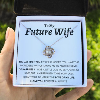 To My Future Wife - The Day I Met You - Love Knot Necklace - Thegiftio UK