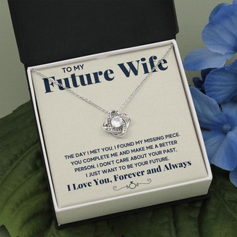 To My Future Wife Love Knot Necklace Gift Set - Thegiftio UK