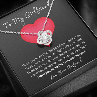 To My Girlfriend - I’Ll Always Love You - Love Knot Necklace - Thegiftio UK