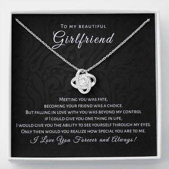 To My Girlfriend - Love Knot Necklace - Thegiftio UK