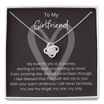To My Girlfriend Love Knot Necklace - Thegiftio UK