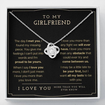 "To My Girlfriend" Love Knot Necklace - Thegiftio UK