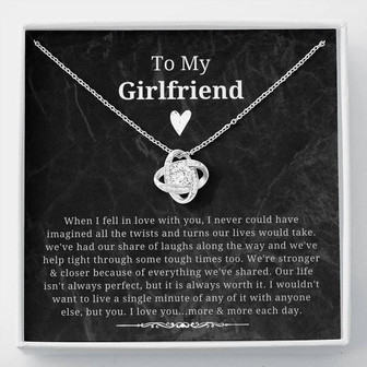 To My Girlfriend Twists & Turns Love Knot Necklace - Thegiftio UK