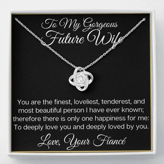 To My Gorgeous Future Wife - The Stunning Love Knot Necklace - Thegiftio UK