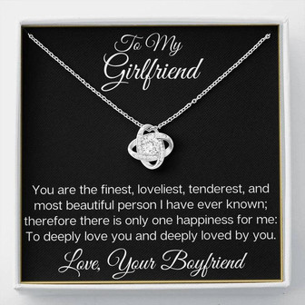To My Gorgeous Girlfriend - The Stunning Love Knot Necklace - Thegiftio UK