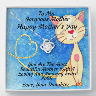 To My Gorgeous Mother - Love Knot Necklace - Thegiftio