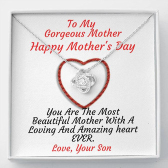 To My Gorgeous Mother - Love Knot Necklace - Thegiftio