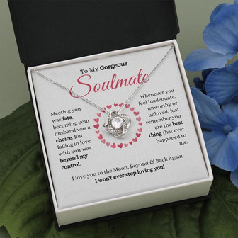 To My Gorgeous Soulmate - Love Knot Necklace - Thegiftio UK