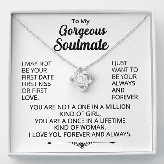 To My Gorgeous Soulmate | Love Knot Necklace - Thegiftio UK