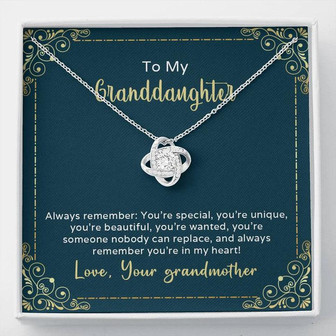 To My Granddaughter - Always Remember You're Special - Love Knot Necklace - Thegiftio UK