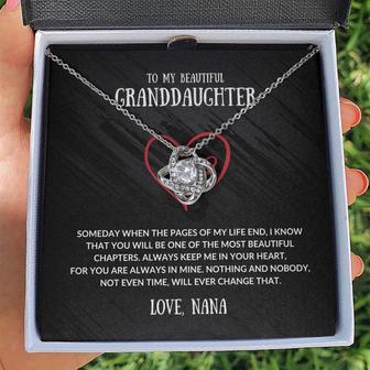 To My Granddaughter - Beautiful Chapters - Love Knot Necklace - Thegiftio UK