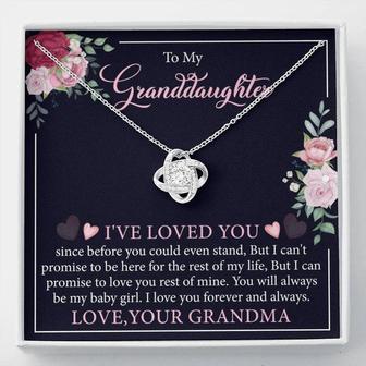 To My Granddaughter - I Loved You Love Knot Necklace Gift For Granddaughter - Thegiftio UK