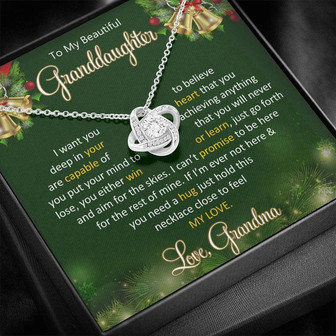 To My Granddaughter - Love, Grandma | Love Knot Necklace - Thegiftio UK
