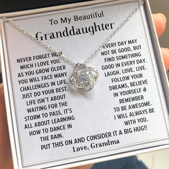 To My Granddaughter - Love Knot Necklace - Thegiftio UK