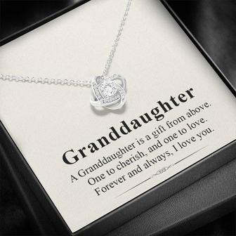 To My Granddaughter - Love Knot Necklace  - Thegiftio UK