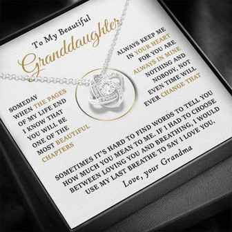 To My Granddaughter - Love Knot Necklace - Thegiftio UK