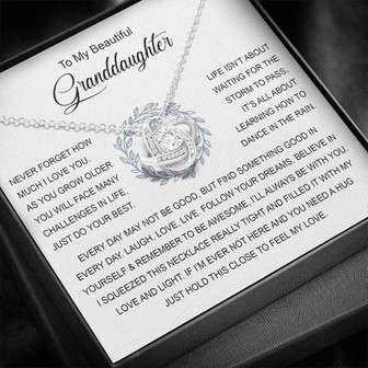 To My Granddaughter - Love Knot Necklace - Thegiftio UK