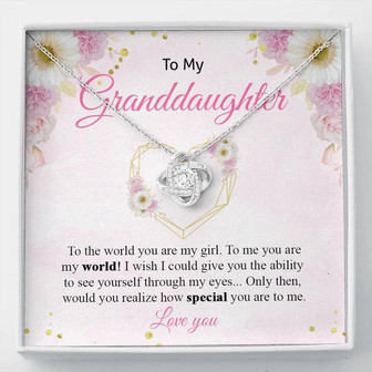 To My Granddaughter - Love Knot Necklace - Thegiftio UK