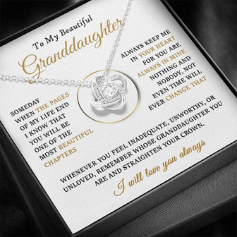 To My Granddaughter - Love Knot Necklace - Thegiftio UK