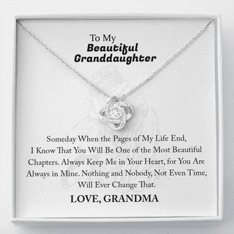 To My Granddaughter - Love Knot Necklace Meaningful Gift - Thegiftio UK